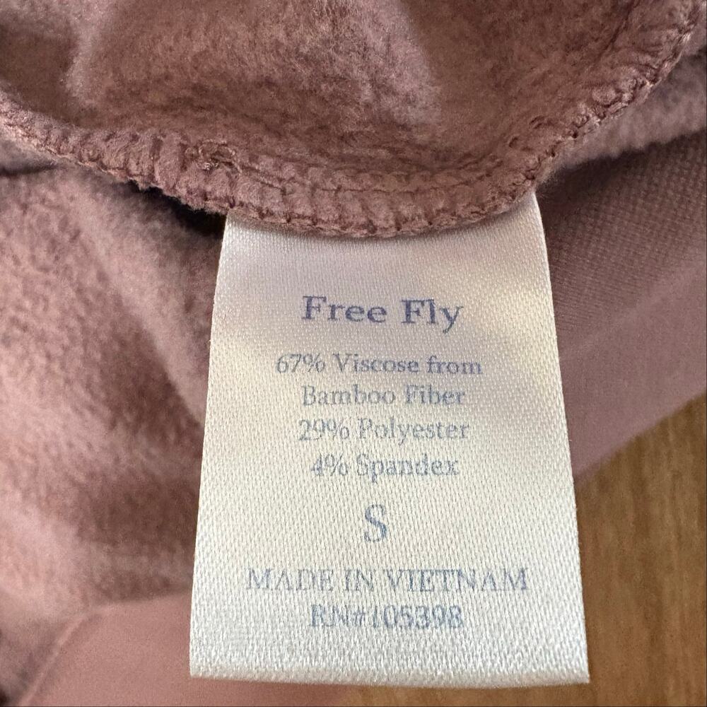 Free Fly Womens Sweatshirt Sz S Bamboo Fleece Crewneck Mauve Purple Pullover - Picture 6 of 9
